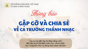 Thông báo gặp gỡ và chia sẻ về Ca trưởng Thánh nhạc